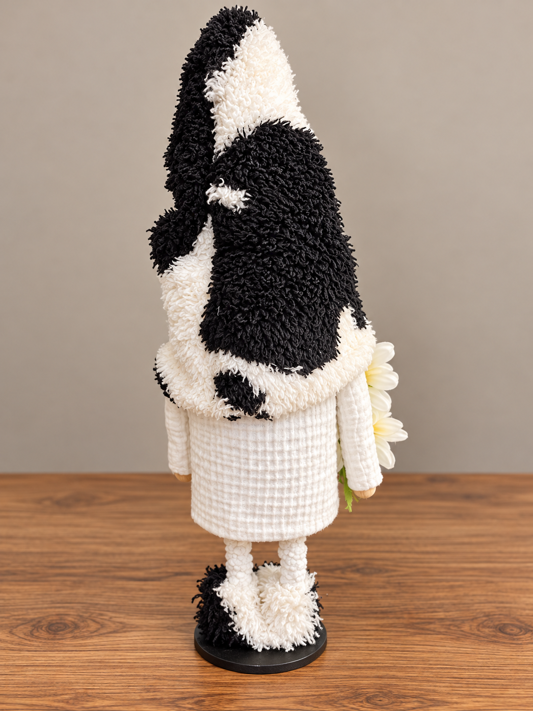 Farmhouse Cow Print Daisy Gnome