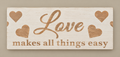 Double-Sided "Love & Faith" Wooden Sign