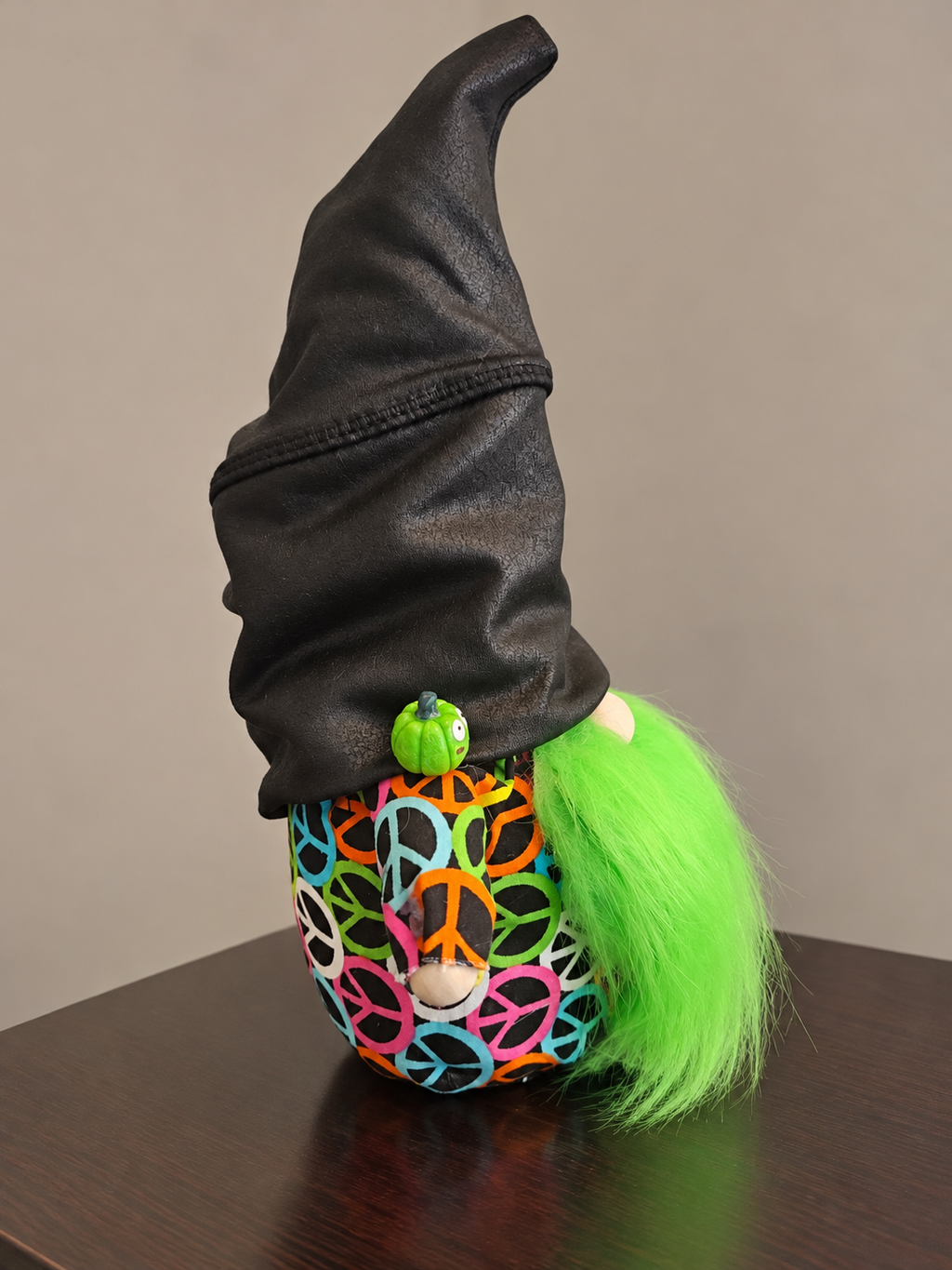 Retro Peace Sign Halloween Gnome