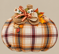 3D Plaid Fabric Pumpkin