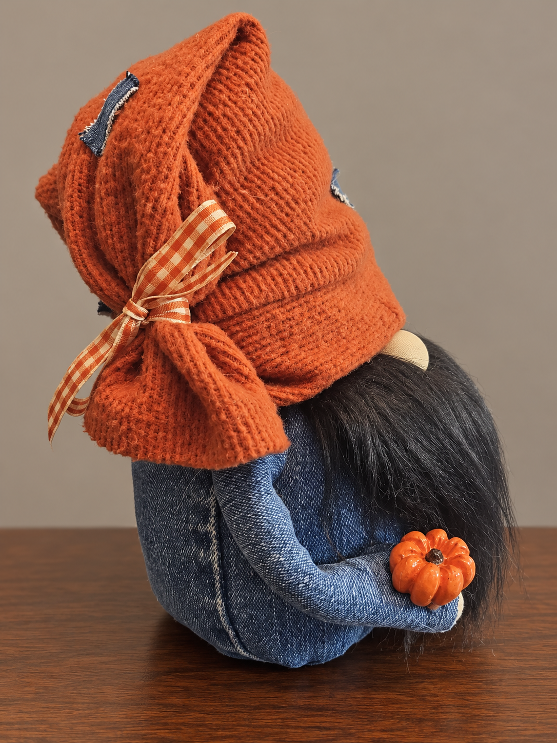 Denim & Burnt Orange Gnome