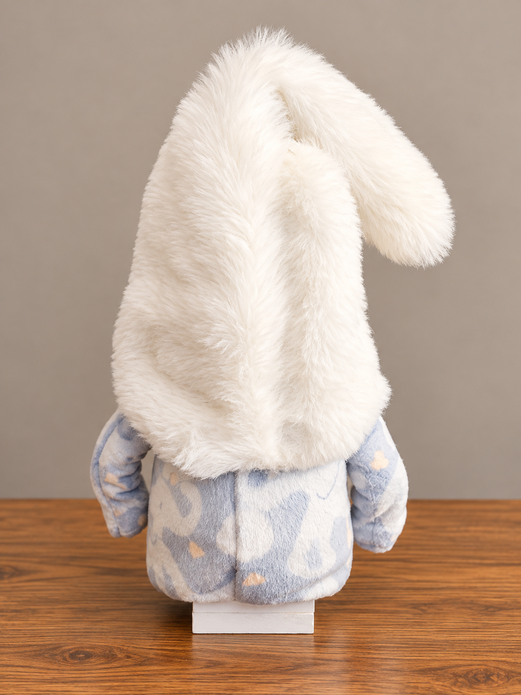 Blue Grey Elephant Plush Gnome
