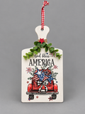 "God Bless America" Cutting Board Wall Sign