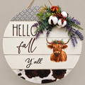 "Hello Fall" Wooden Round