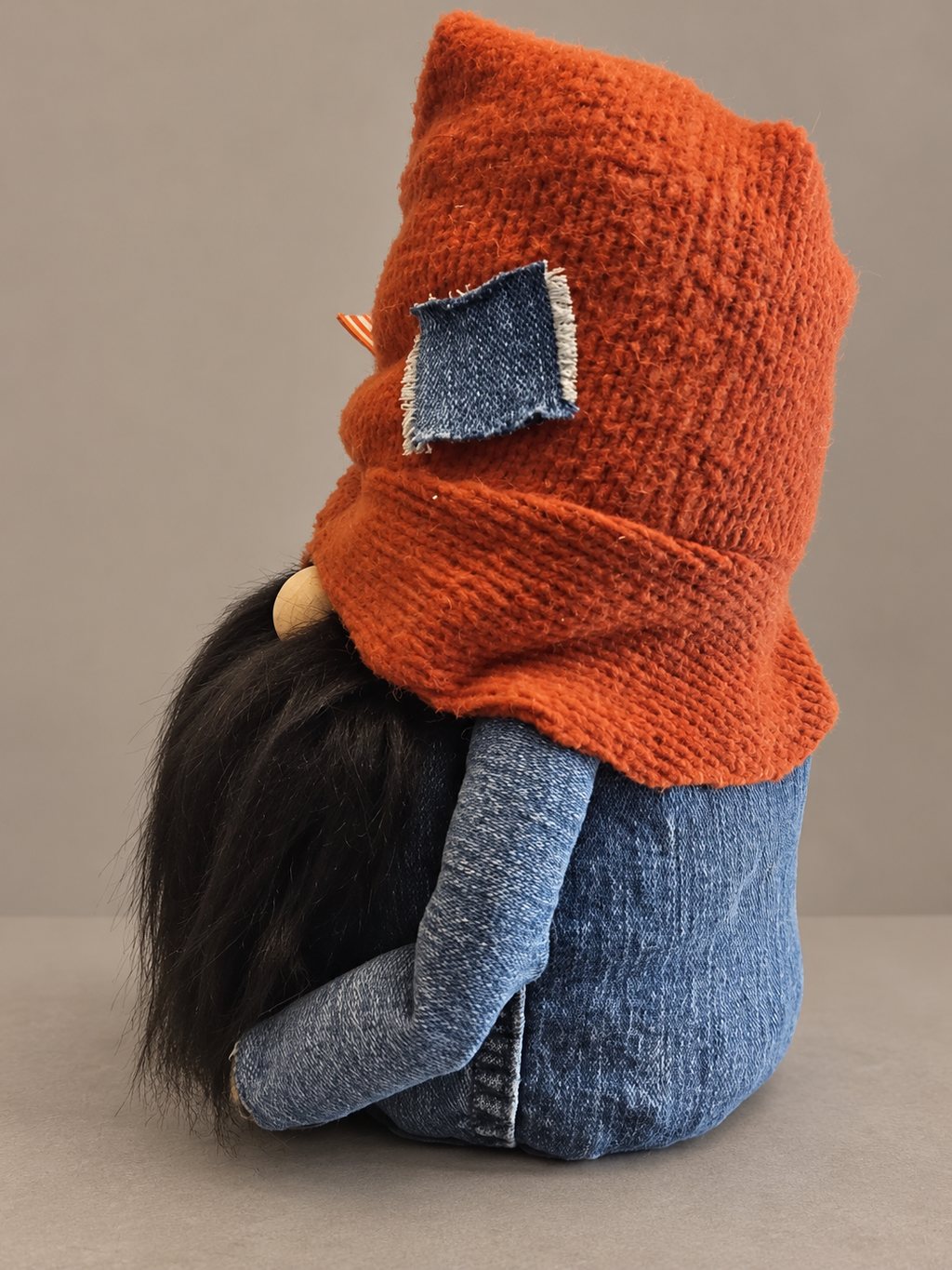 Denim & Burnt Orange Gnome