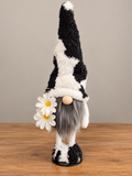 Farmhouse Cow Print Daisy Gnome